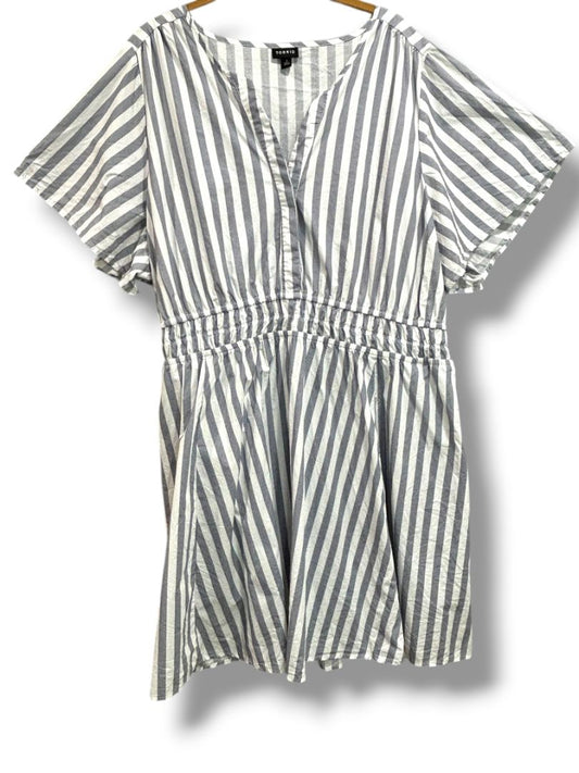 4X Torrid Womens Blue White Blue Stripe Summer Dress Plus Size Pockets