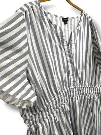 4X Torrid Womens Blue White Blue Stripe Summer Dress Plus Size Pockets