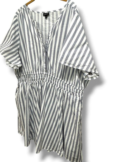 4X Torrid Womens Blue White Blue Stripe Summer Dress Plus Size Pockets