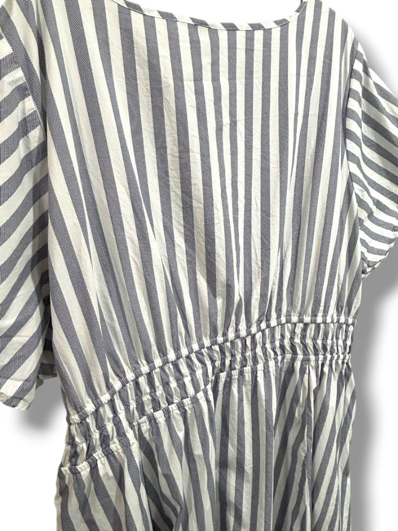 4X Torrid Womens Blue White Blue Stripe Summer Dress Plus Size Pockets