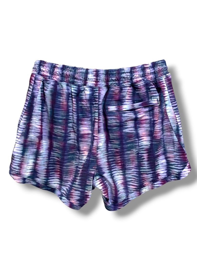 Size XXL (16) Athleta Girl Pull On Athletic Shorts Zip Pockets All Play 3" Short Purple Print
