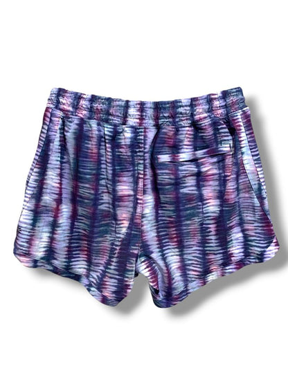 Size XXL (16) Athleta Girl Pull On Athletic Shorts Zip Pockets All Play 3" Short Purple Print