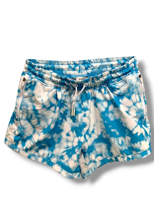 Size XXL (16) Athleta Girl Pull On Athletic Shorts Zip Pockets Blue All Play 3" Short
