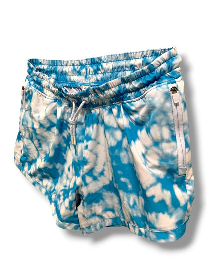 Size XXL (16) Athleta Girl Pull On Athletic Shorts Zip Pockets Blue All Play 3" Short