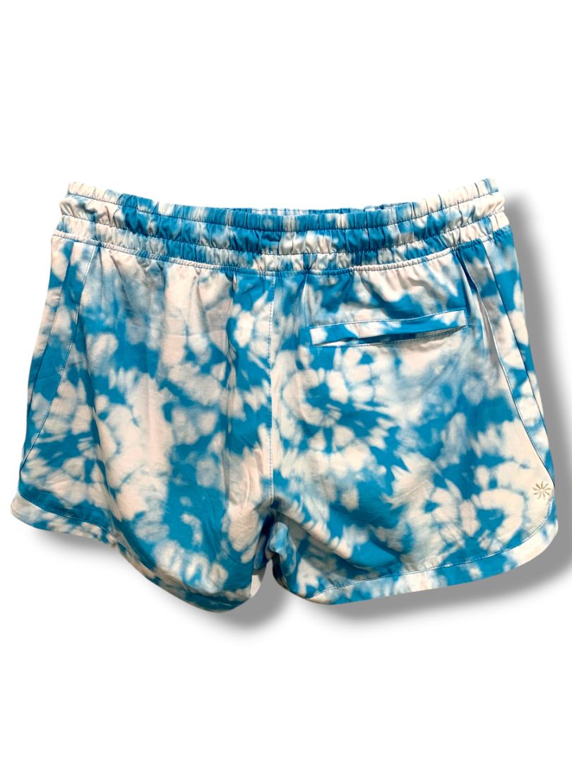 Size XXL (16) Athleta Girl Pull On Athletic Shorts Zip Pockets Blue All Play 3" Short