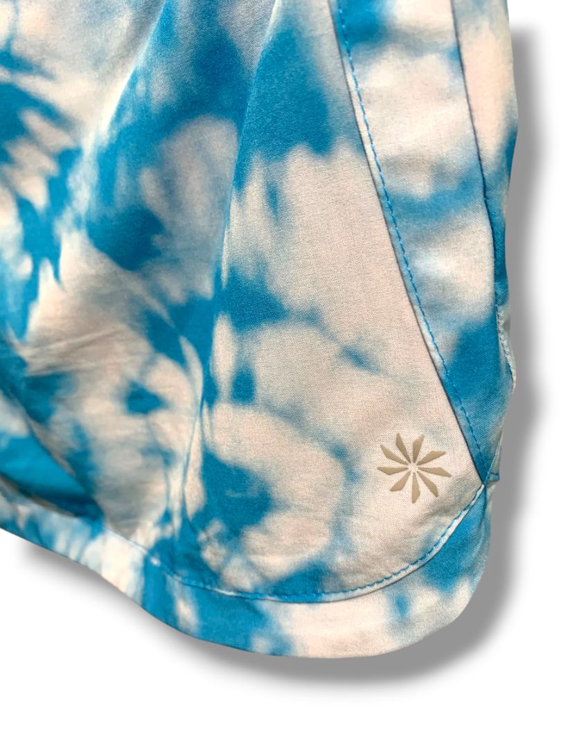 Size XXL (16) Athleta Girl Pull On Athletic Shorts Zip Pockets Blue All Play 3" Short