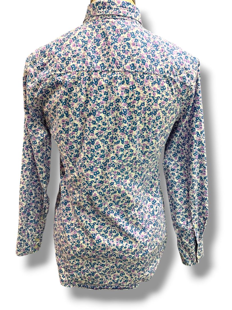 Size XS J.Crew Womens Floral Button Up Shirt Blue Purple