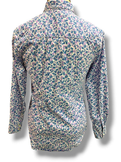 Size XS J.Crew Womens Floral Button Up Shirt Blue Purple