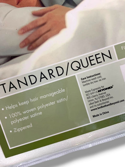 Satin Pillow Protector Standard Queen New Fits Pillow 20 x 28" Zippered