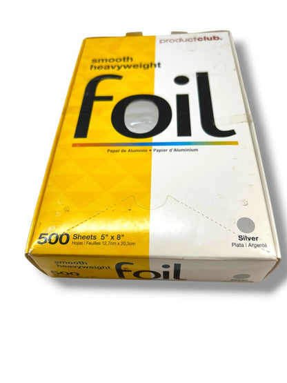 Product Club Smooth Heavyweight Foil 500 Count Box Silver 5" x 8" Salon New