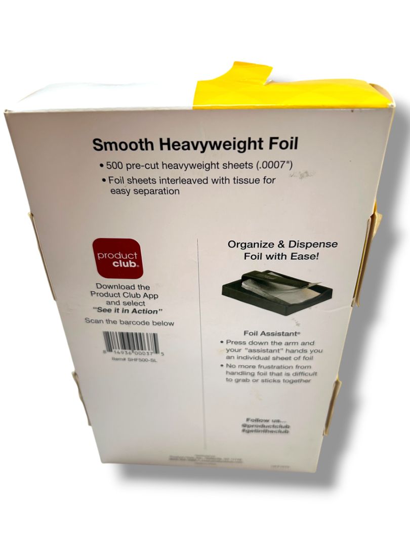 Product Club Smooth Heavyweight Foil 500 Count Box Silver 5" x 8" Salon New
