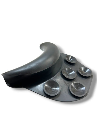 Salon Silicone Shampoo Bowl Neckrest with Secure Suction Cups in Black