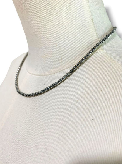 Silvertone Chain Necklace Round 17" + 2.5" Extender Lobster Clasp
