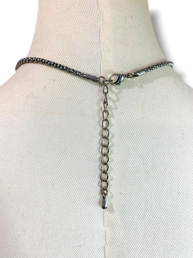 Silvertone Chain Necklace Round 17" + 2.5" Extender Lobster Clasp