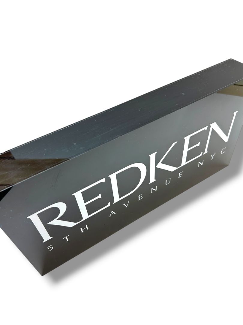 Redken 5th Avenue NYC Black Dimensional Acrylic Wall Sign 20"l
