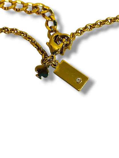 Kate Spade Enameled Garden Necklace Goldtone Cream Floral 16" + 3" Extender