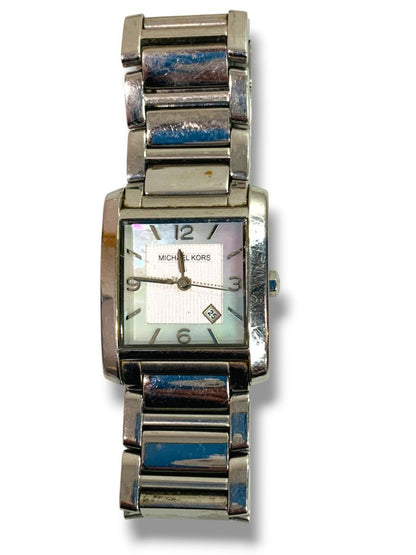 Michael Kors MK-3146 Women Silver Stainless Steel Analog Needs Battery