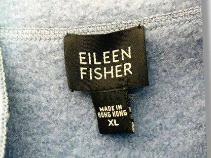 Size XL Eileen Fisher Womens Gray Blue Wool Full Zip Up Jacket