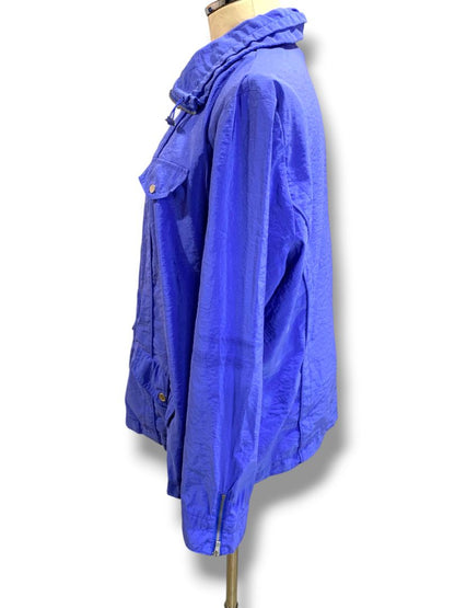 Size XL Zenergy by Chicos Womens Blue Zip Up Windbreaker Jacket
