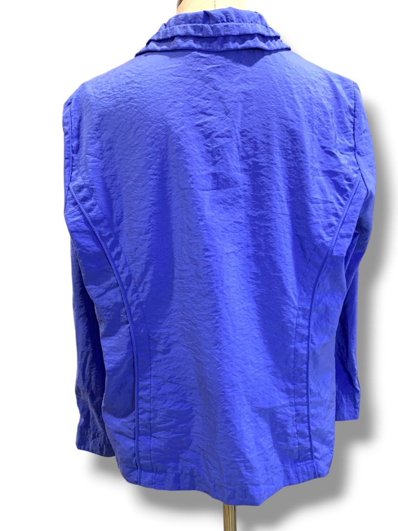 Size XL Zenergy by Chicos Womens Blue Zip Up Windbreaker Jacket