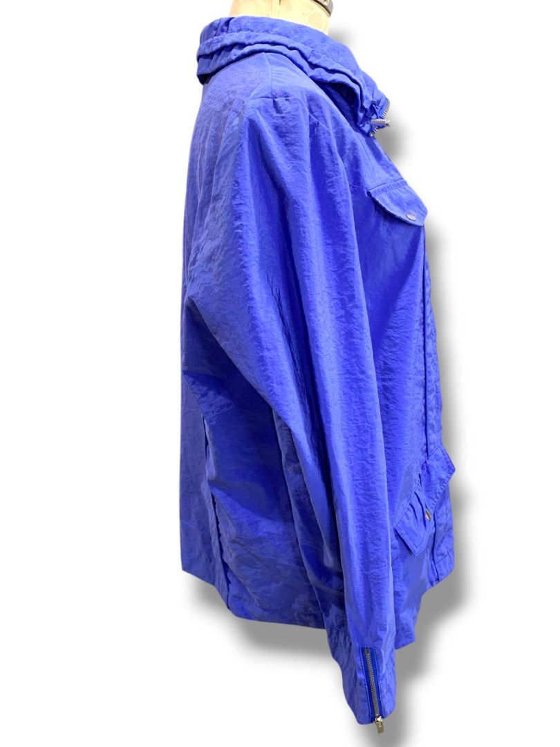 Size XL Zenergy by Chicos Womens Blue Zip Up Windbreaker Jacket
