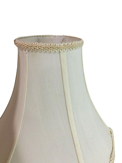 Vintage Asian Style Blue White Ceramic Accent Lamp with Shade