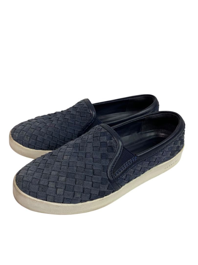 Size 6 Cole Haan Womens Grand Pro Woven Blue Leather Slip On Shoes W14245