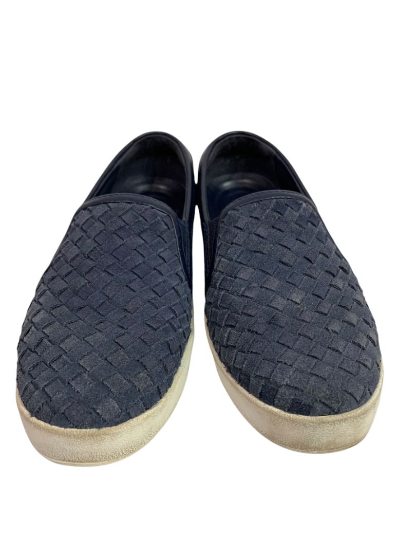 Size 6 Cole Haan Womens Grand Pro Woven Blue Leather Slip On Shoes W14245