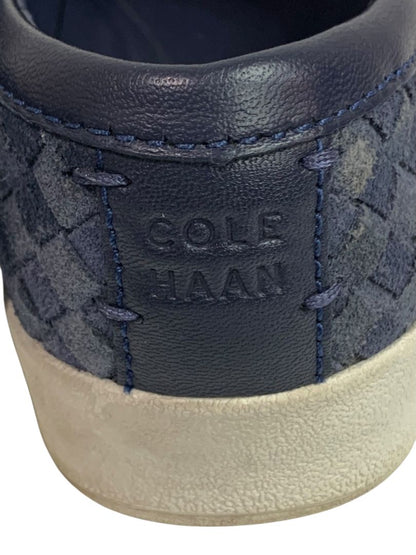 Size 6 Cole Haan Womens Grand Pro Woven Blue Leather Slip On Shoes W14245