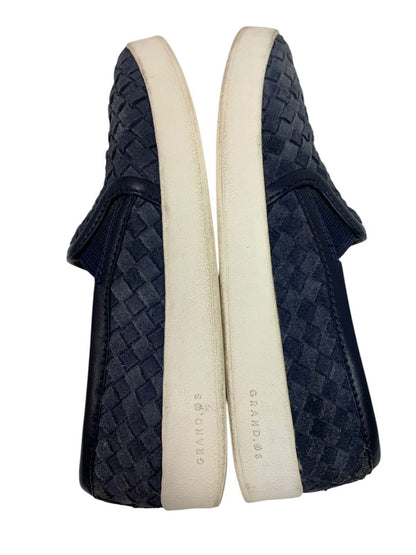 Size 6 Cole Haan Womens Grand Pro Woven Blue Leather Slip On Shoes W14245