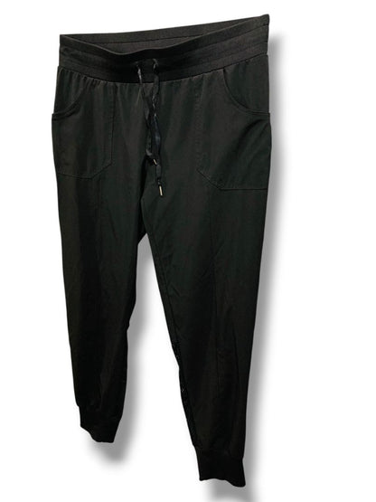 Large Kyodon Womens Black Pull On Athletic Joggers Elastic Drawstring