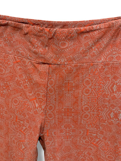 One Size LulaRoe Leggings Burgundy Gray Pattern Soft Womens