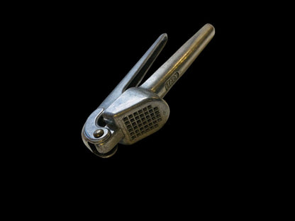 Vintage Cast Aluminum Garlic Press Made in Italy Silver Kitchen Tool Mincer