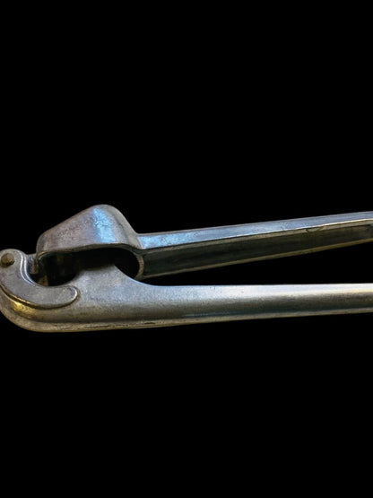 Vintage Cast Aluminum Garlic Press Made in Italy Silver Kitchen Tool Mincer
