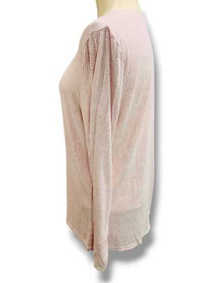 XL Jockey Thermals Womens Pink Spotted Base Layer Shirt Scoop Neck