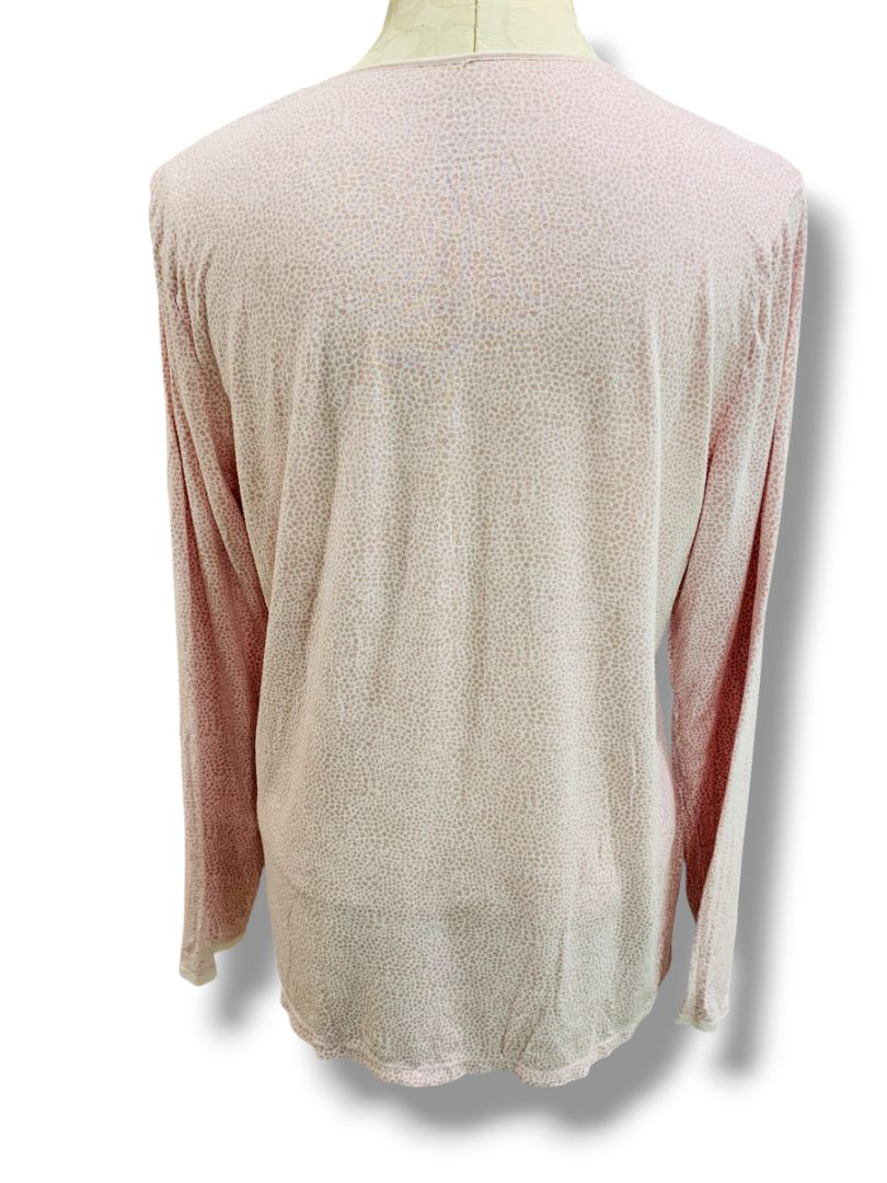 XL Jockey Thermals Womens Pink Spotted Base Layer Shirt Scoop Neck