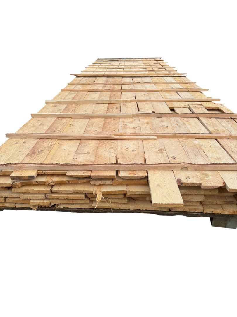 Lot of 202 Cured Milled White Pine 2x4 Boards Rough-Sawn Lumber