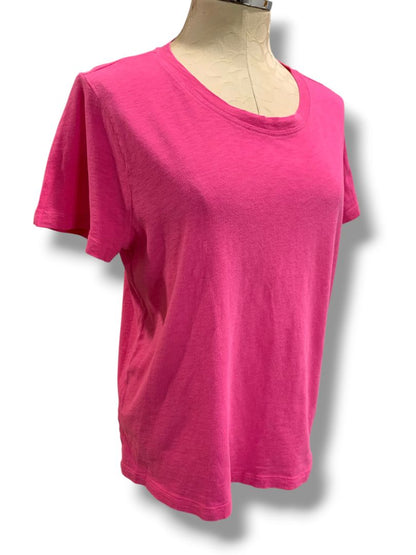 Large J.Crew Womens Hot Pink Tshirt Girlfriend Tee Style AJ089