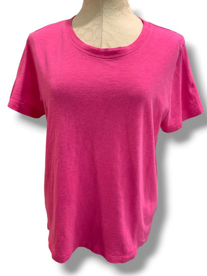 Large J.Crew Womens Hot Pink Tshirt Girlfriend Tee Style AJ089