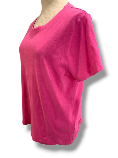 Large J.Crew Womens Hot Pink Tshirt Girlfriend Tee Style AJ089