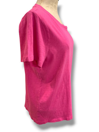 Large J.Crew Womens Hot Pink Tshirt Girlfriend Tee Style AJ089