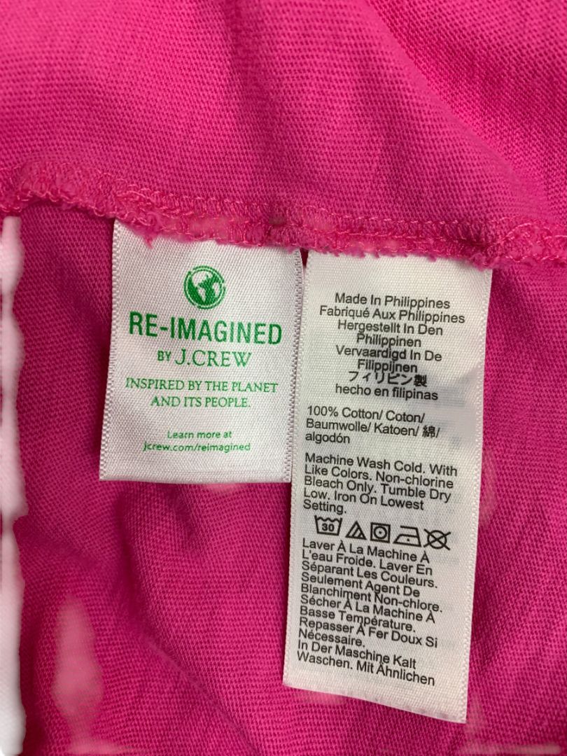 Large J.Crew Womens Hot Pink Tshirt Girlfriend Tee Style AJ089