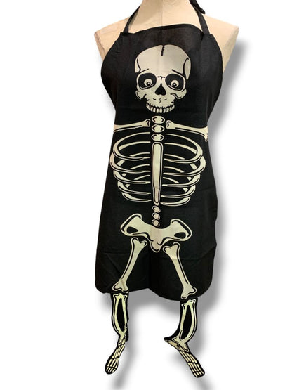 Ganz Skeleton Bib Apron Halloween Dangling Legs