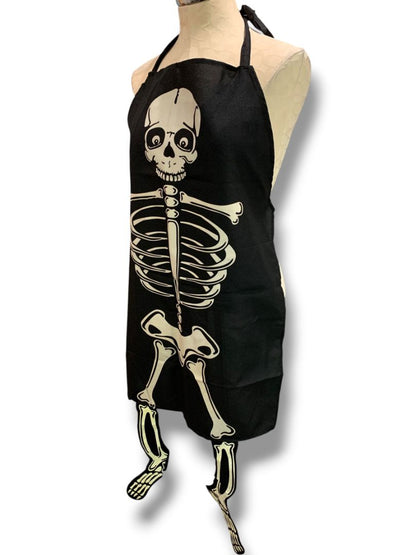 Ganz Skeleton Bib Apron Halloween Dangling Legs