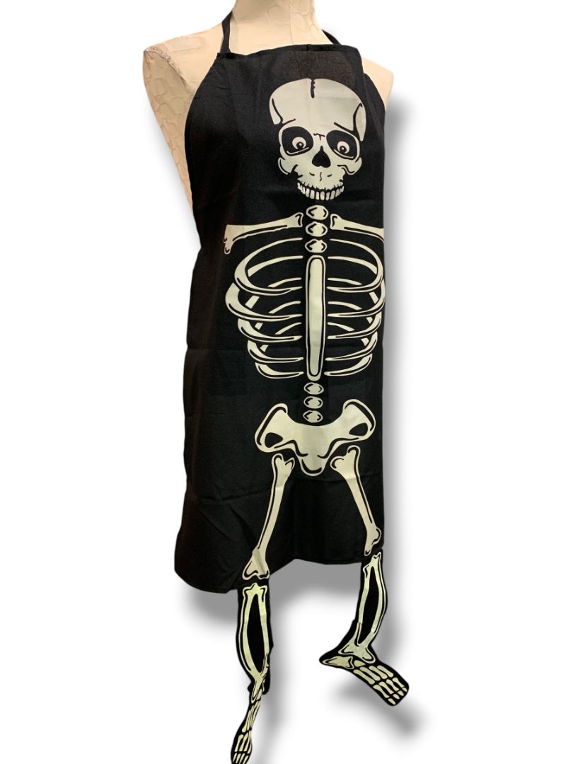 Ganz Skeleton Bib Apron Halloween Dangling Legs