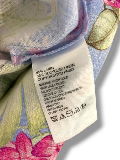 Medium Tommy Bahama Coastalina Orchid Dreams Flounce Linen Shirt Dress