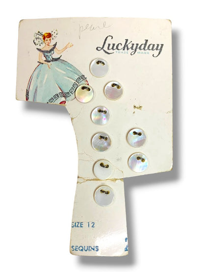 Vintage Sewing Notions Buttons Snaps Silk Covered Pearl Traum Luckyday