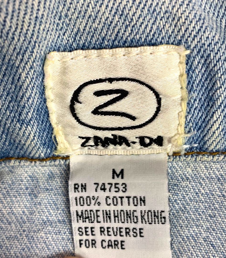 Medium Zana-Du Womens Vintage Light Wash Jean Jacket Denim