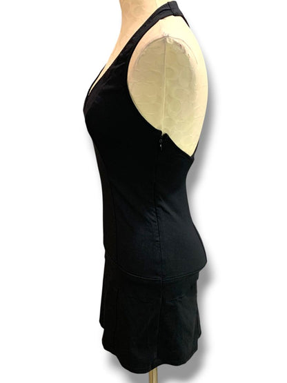 Medium Silence + Noise Black Mini Dress V-Neck Racerback