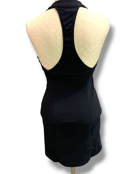 Medium Silence + Noise Black Mini Dress V-Neck Racerback